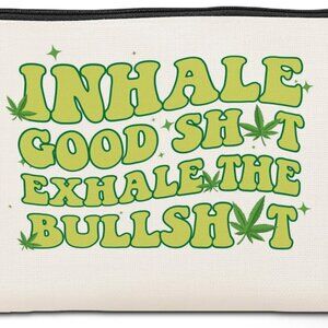 Funny Weed Makeup Bag Weed Gifts Weed Accessories Green Leaves Decor Christmas B